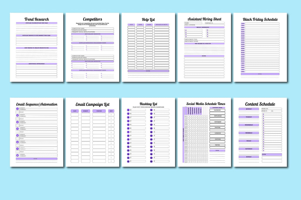 Black Friday Business Planner
