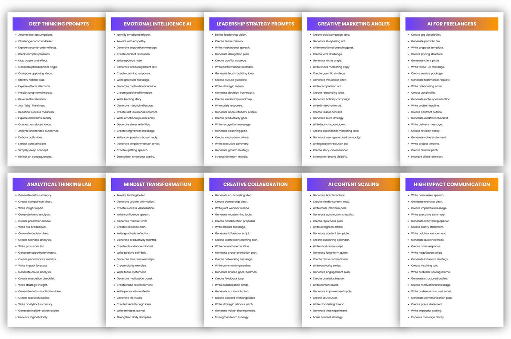 Creative AI Secrets Prompts