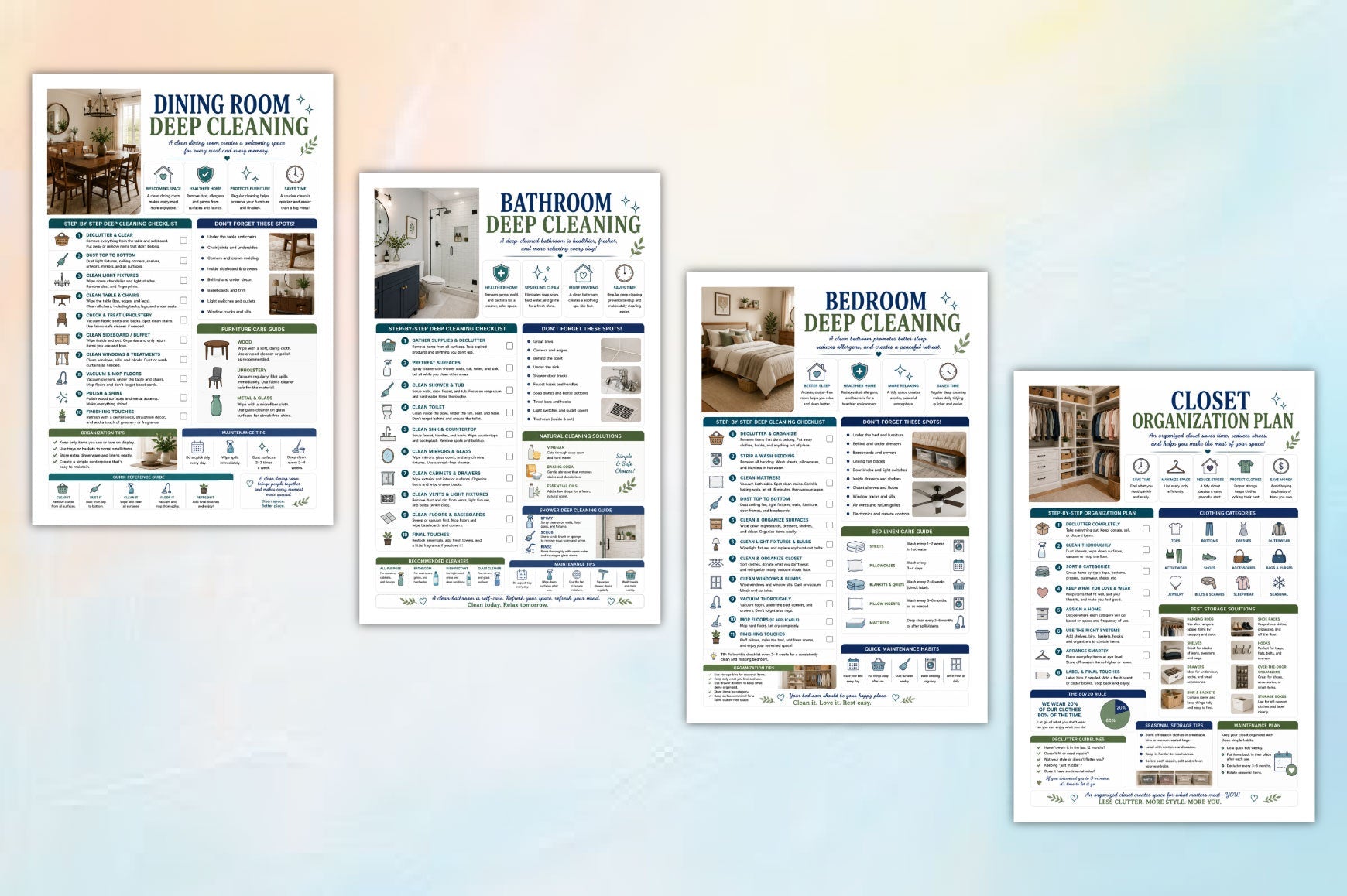 Complete Home Deep Cleaning And Planner