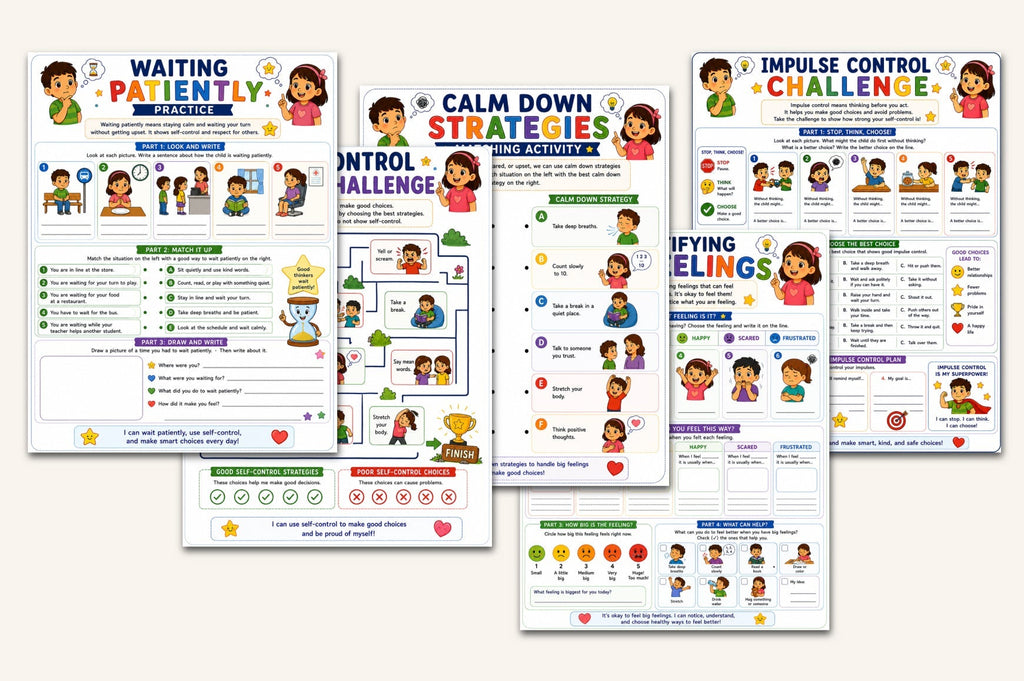 Self Control For Kids Workbook