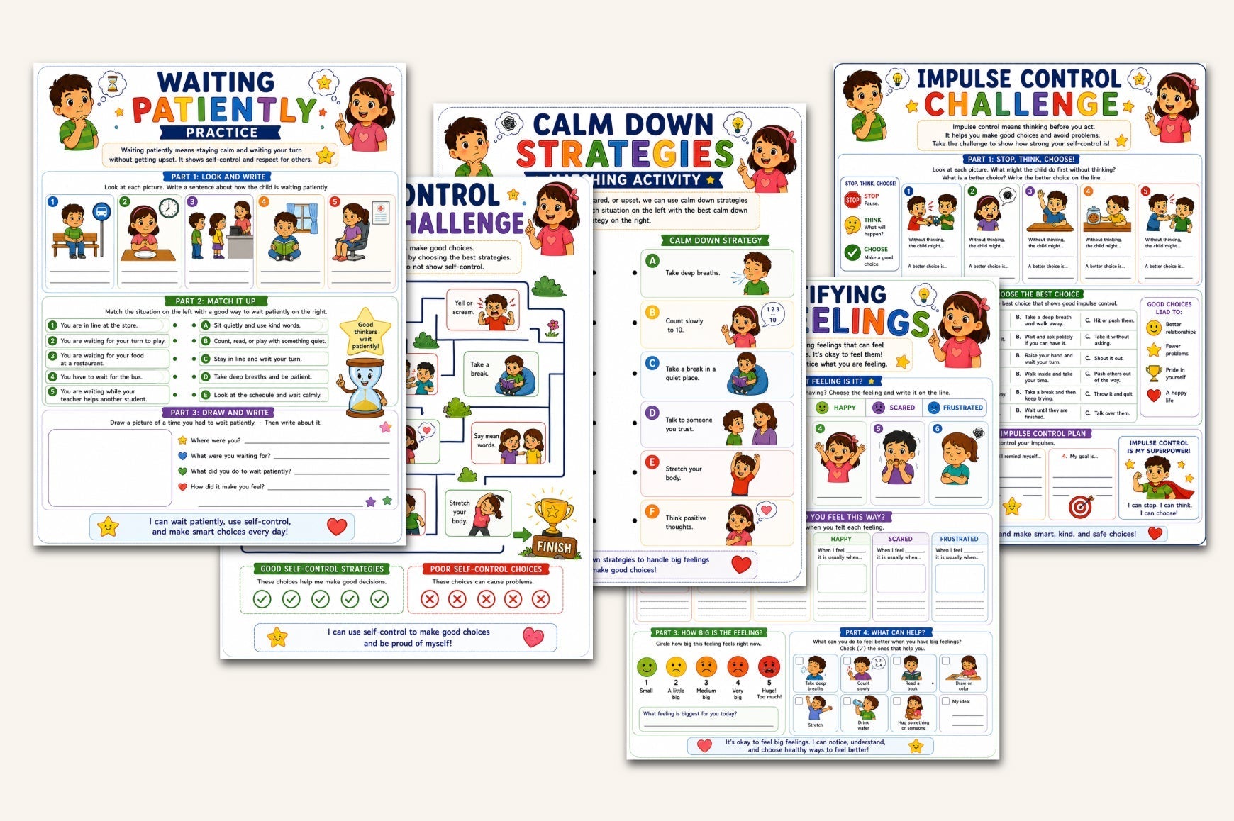 Self Control For Kids Workbook
