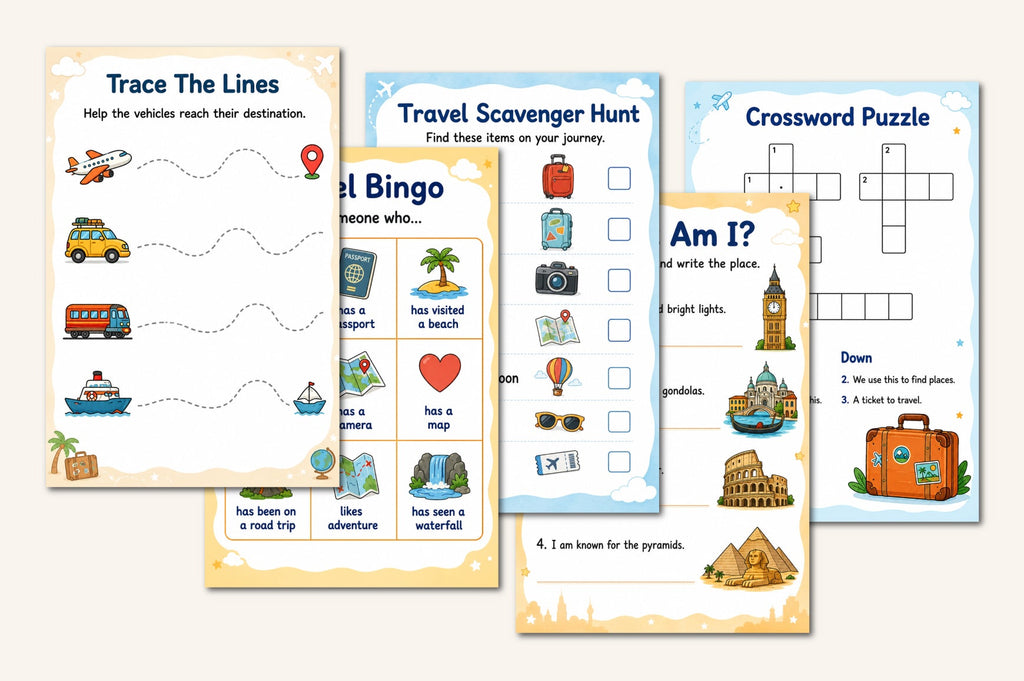 Kids Travel Activity Book