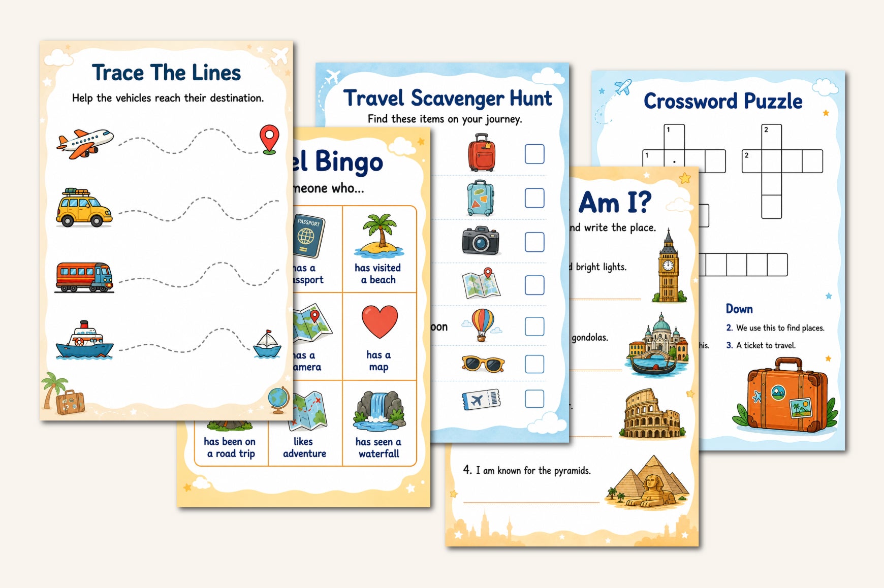 Kids Travel Activity Book