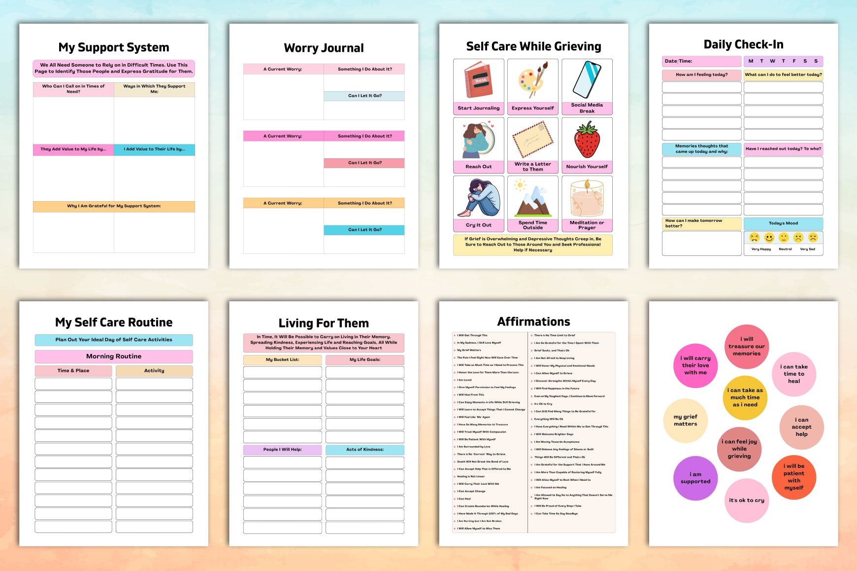Grief Workbook for Healing and Support