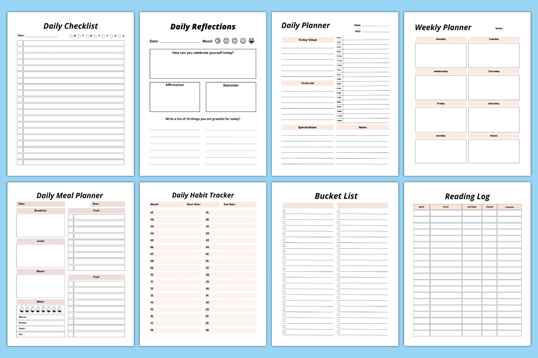 Self Care Gratitude Journal for Women