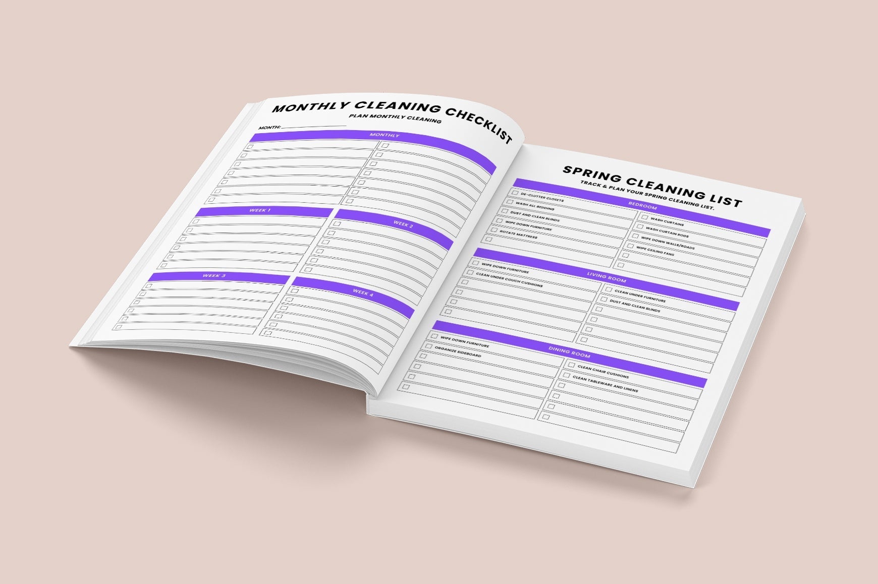 ADHD Cleaning Planner for Effective Organization Printable Pages