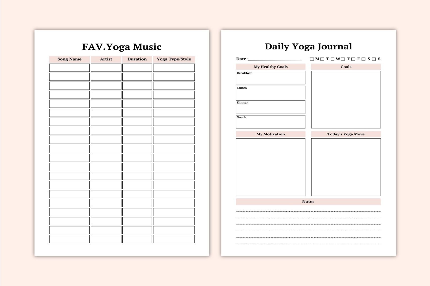 Mindful Yoga Journal