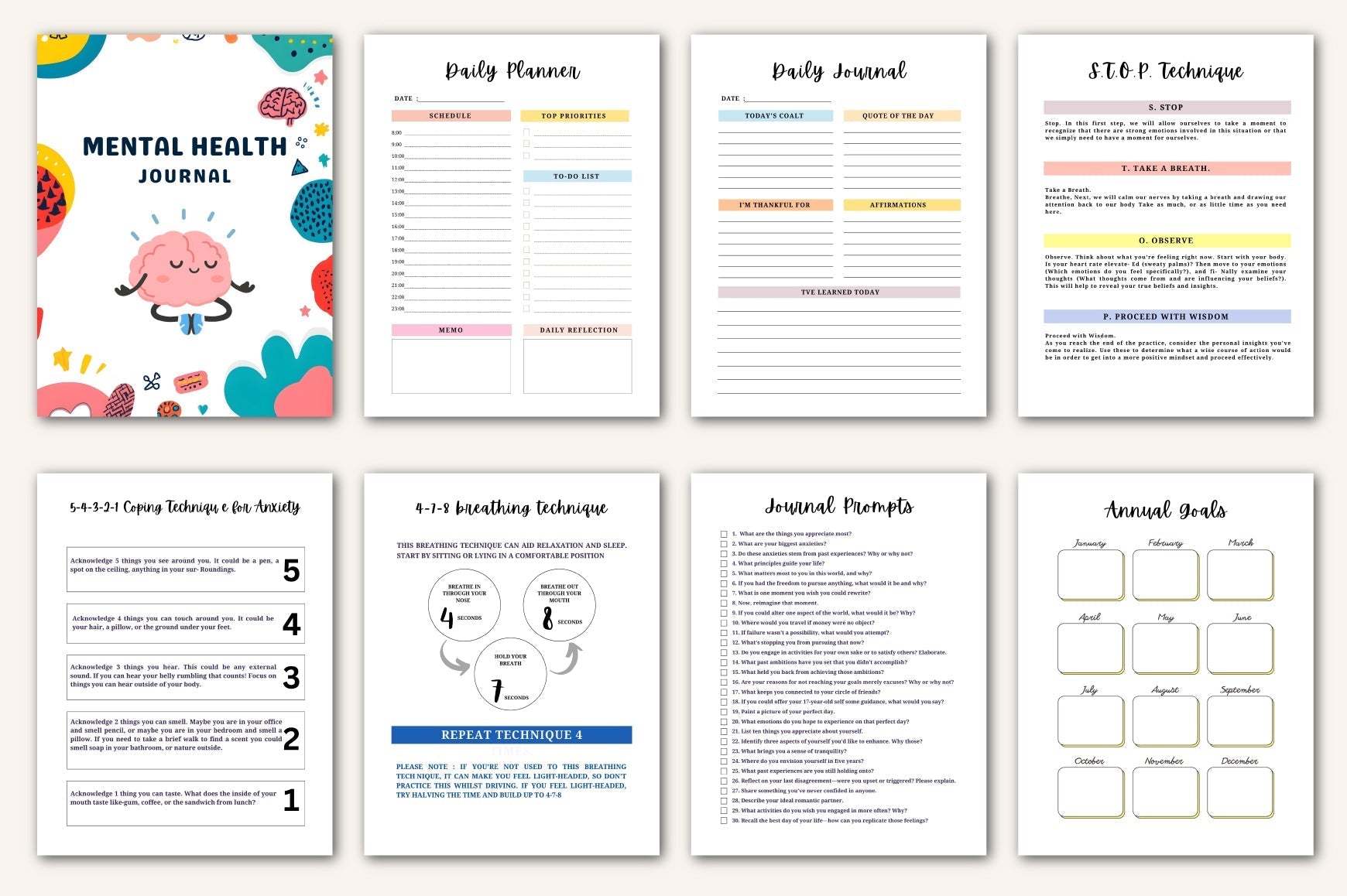 ADHD Mega Planner with weekly planning and productivity pages