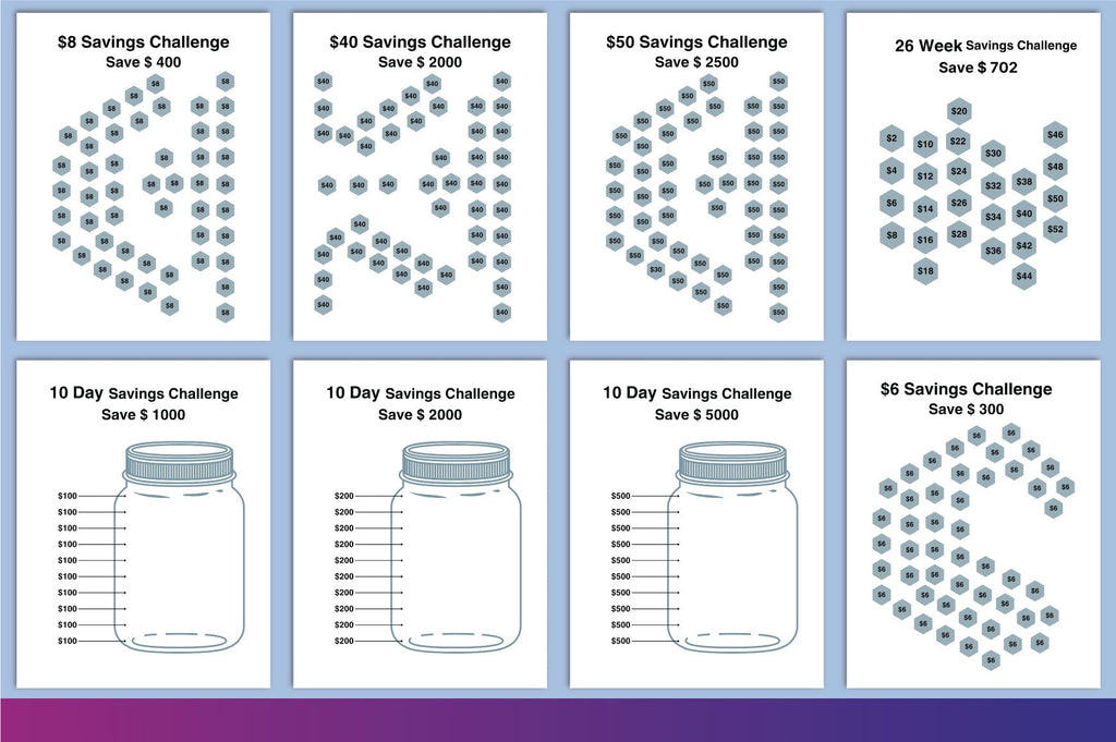 Money Savings Challenge Planner