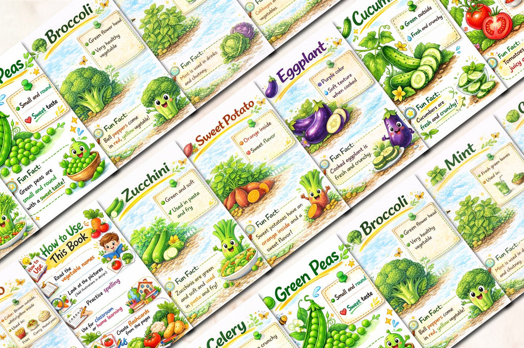 Vegetable Names Chart Planner