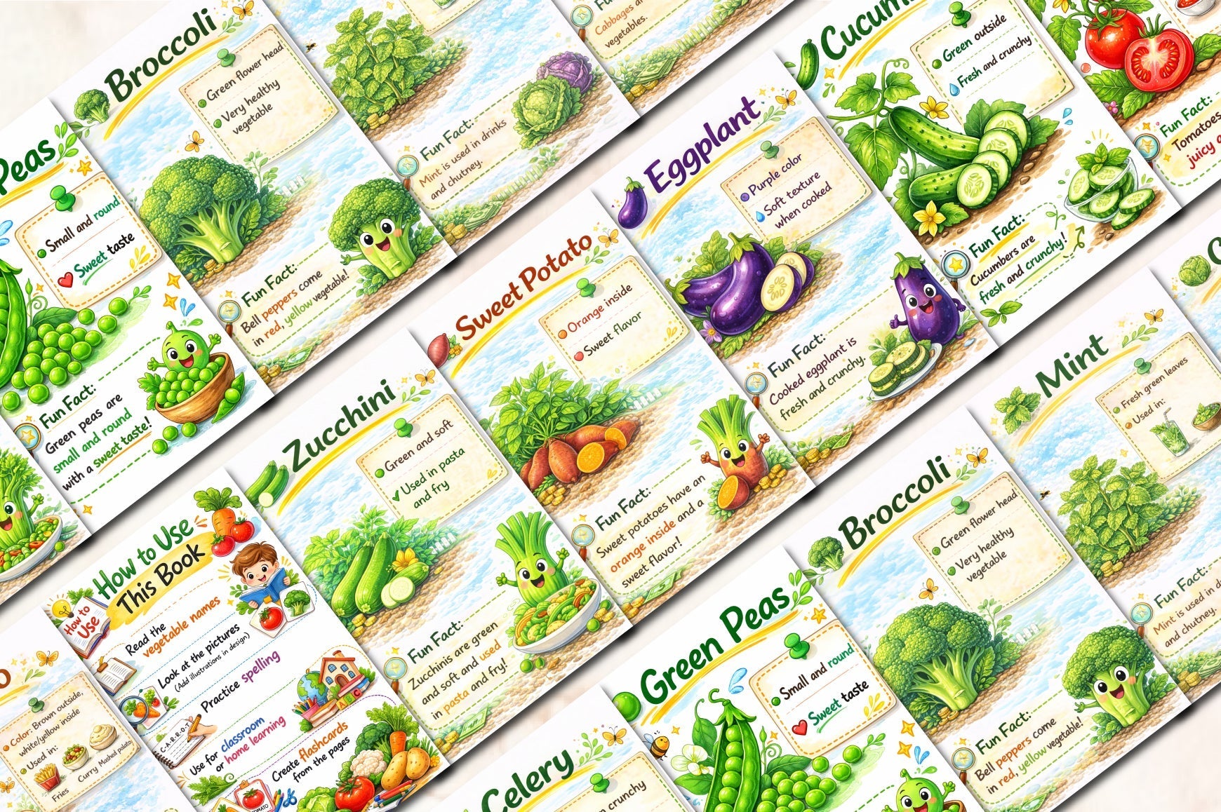 Vegetable Names Chart Planner