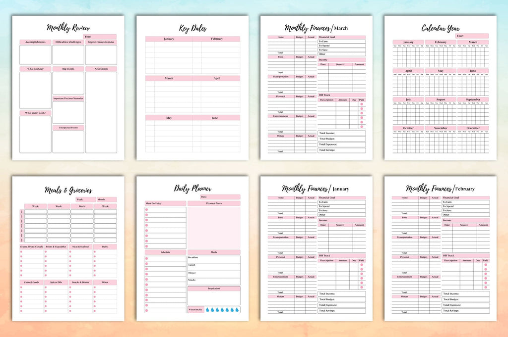 Undated Planner for Organization