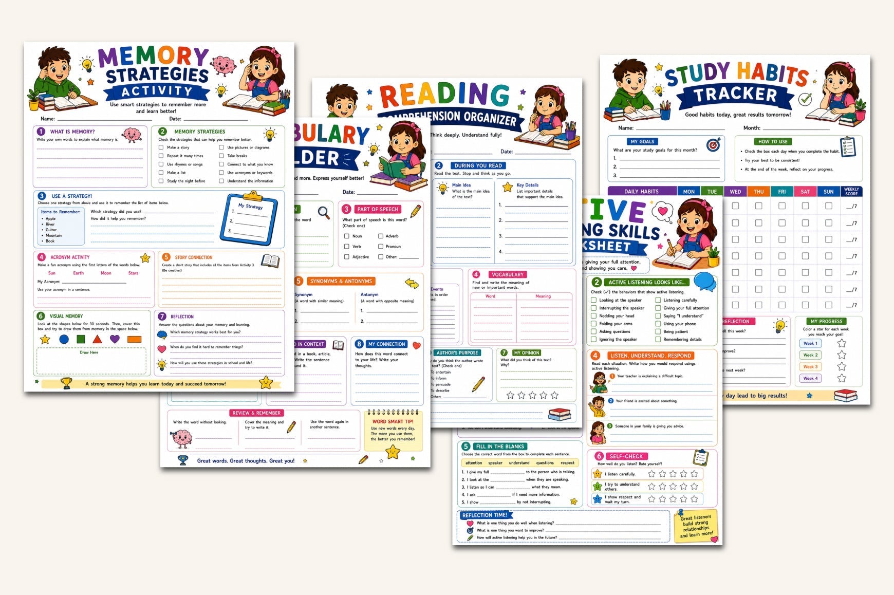 Study Skills For Kid Workbook