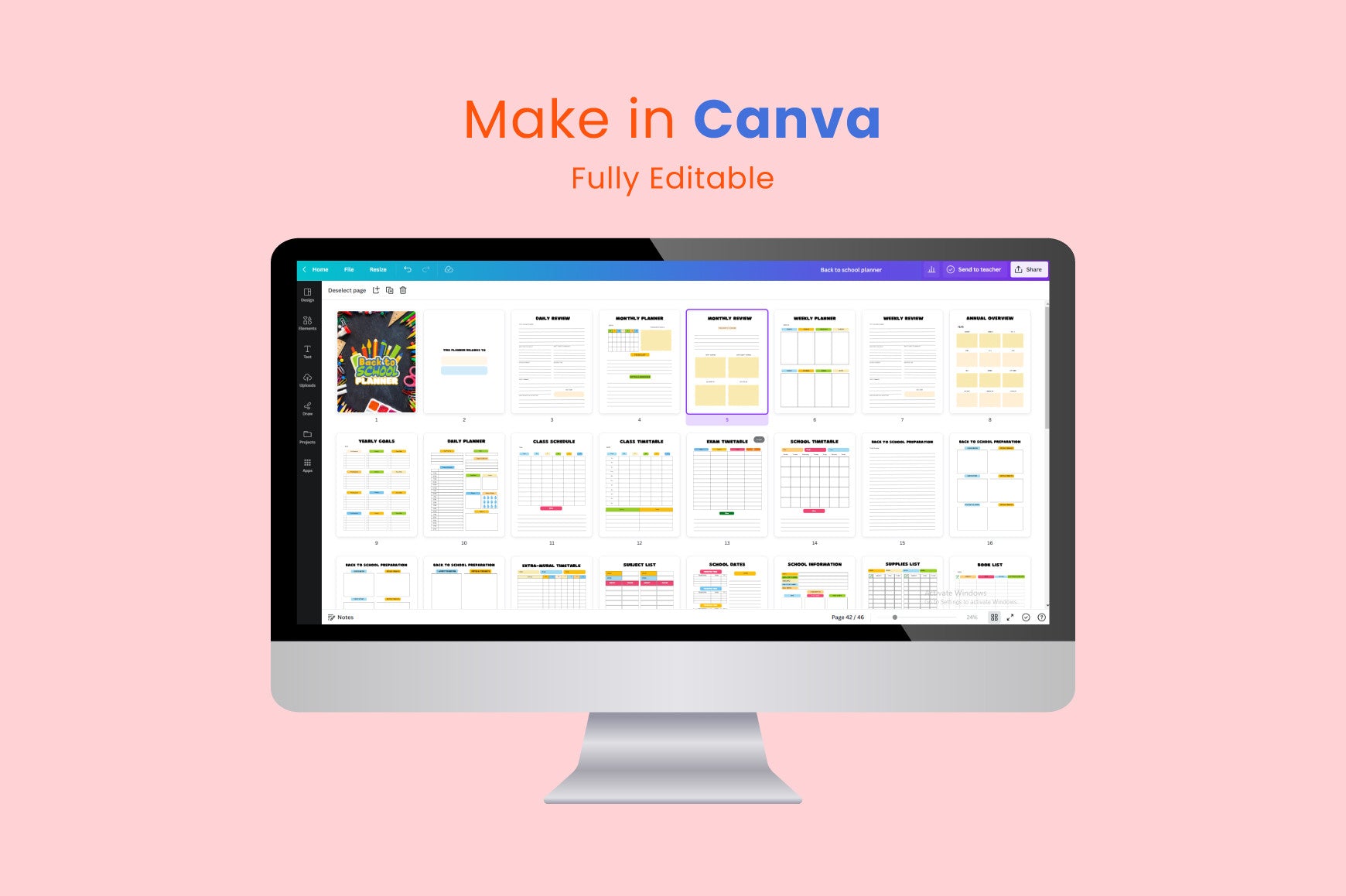 Back to School Planner