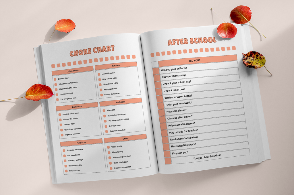 Kids Task Habit Sheets Planner