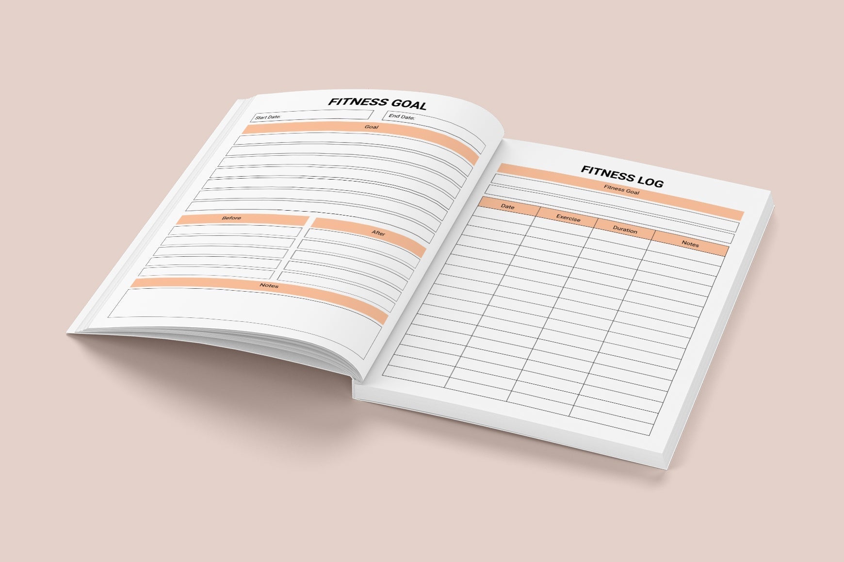 Fitness Journey Health Journal