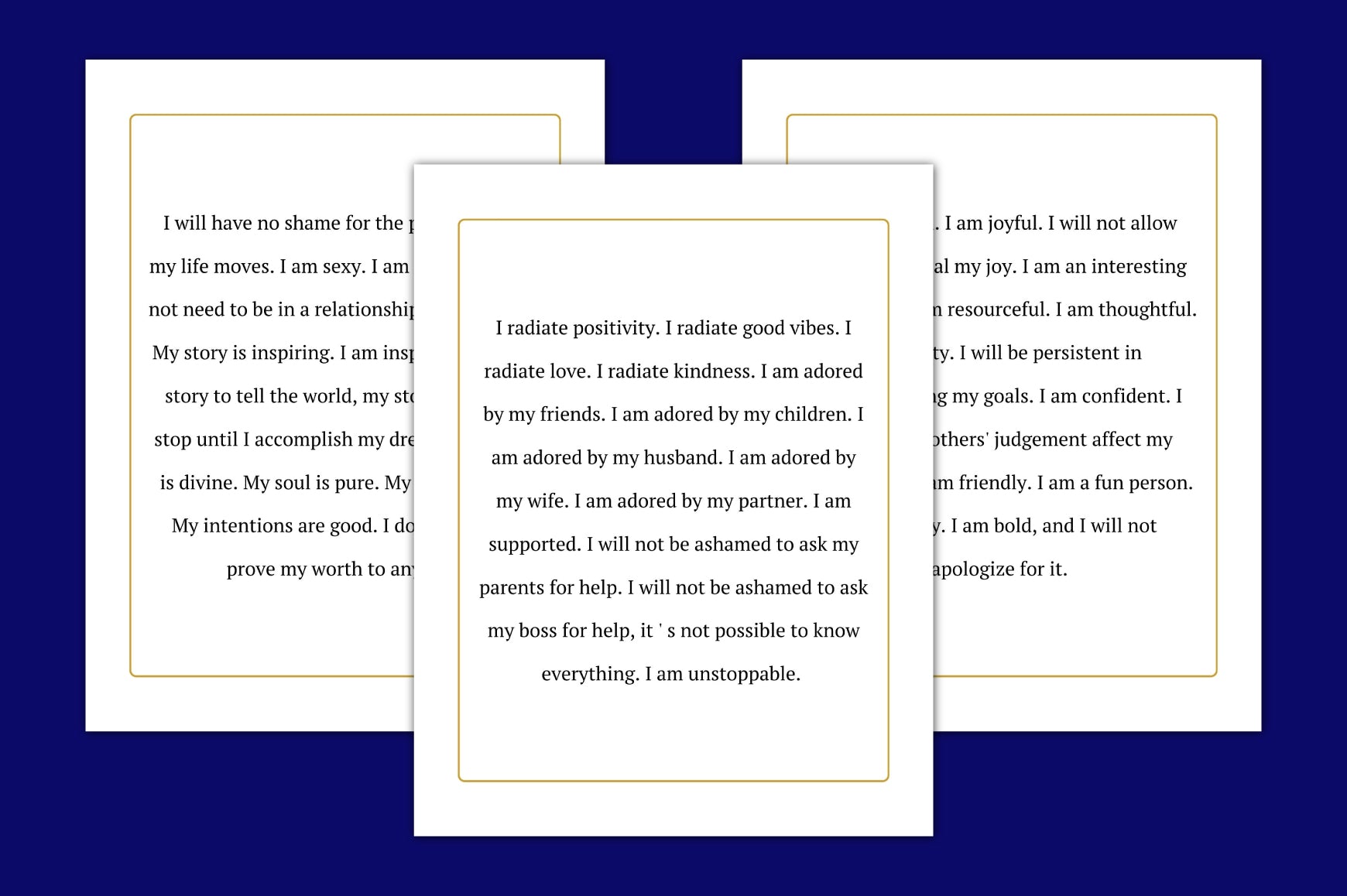 Positive Affirmations Planner for Women