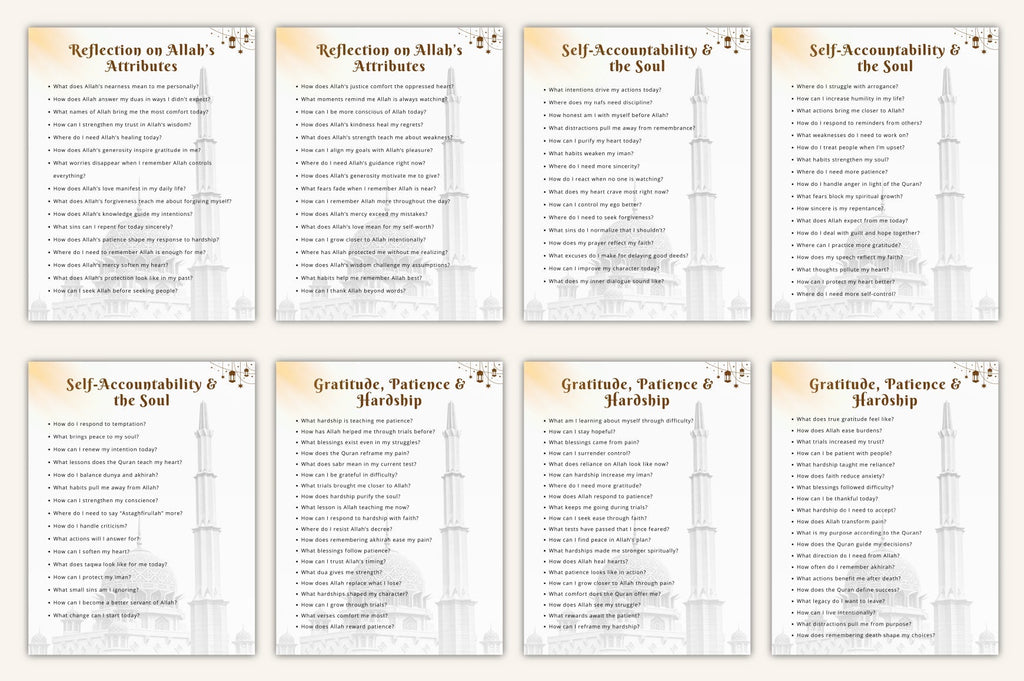 Quranic Thought Journaling Prompts