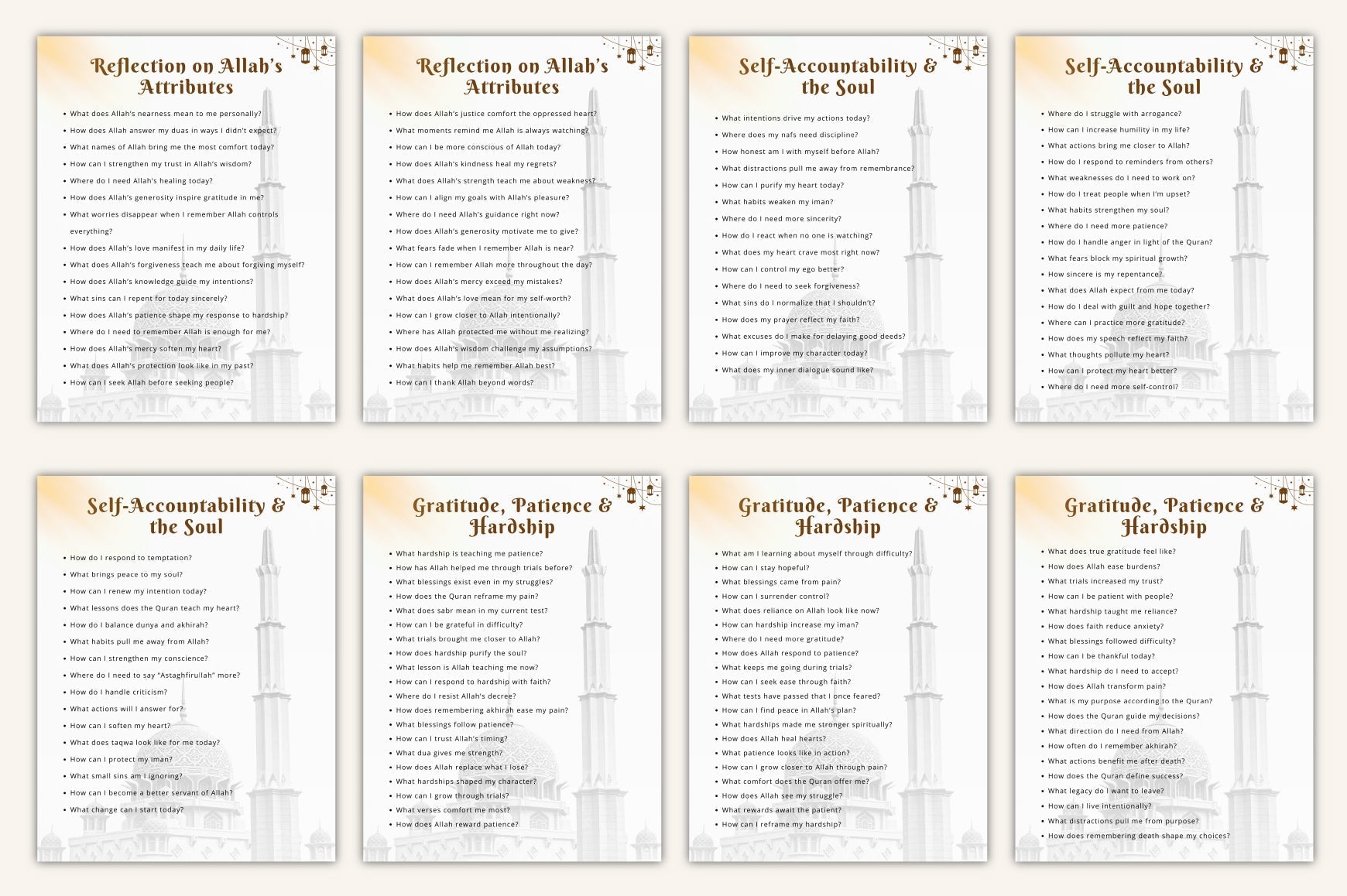 Quranic Thought Journaling Prompts