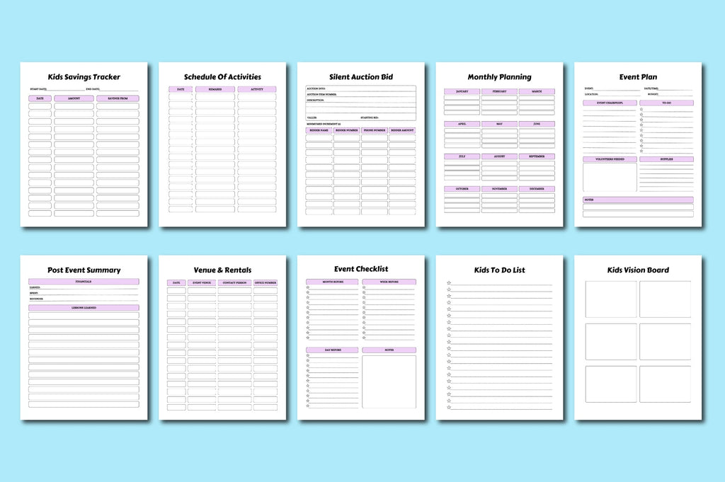 Kids Fundraising Planner