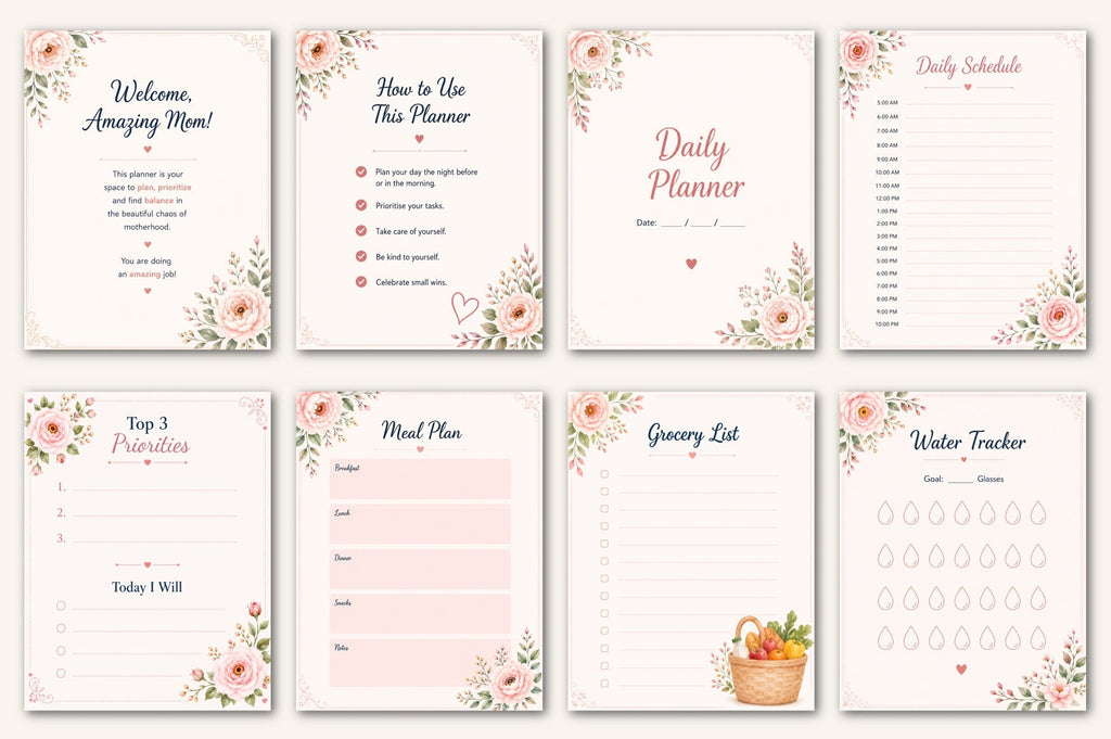 Mom Daily Productivity Planner