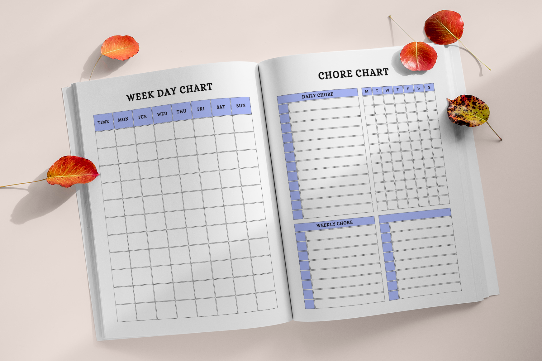 Simple Weekly Schedule for Children Planner