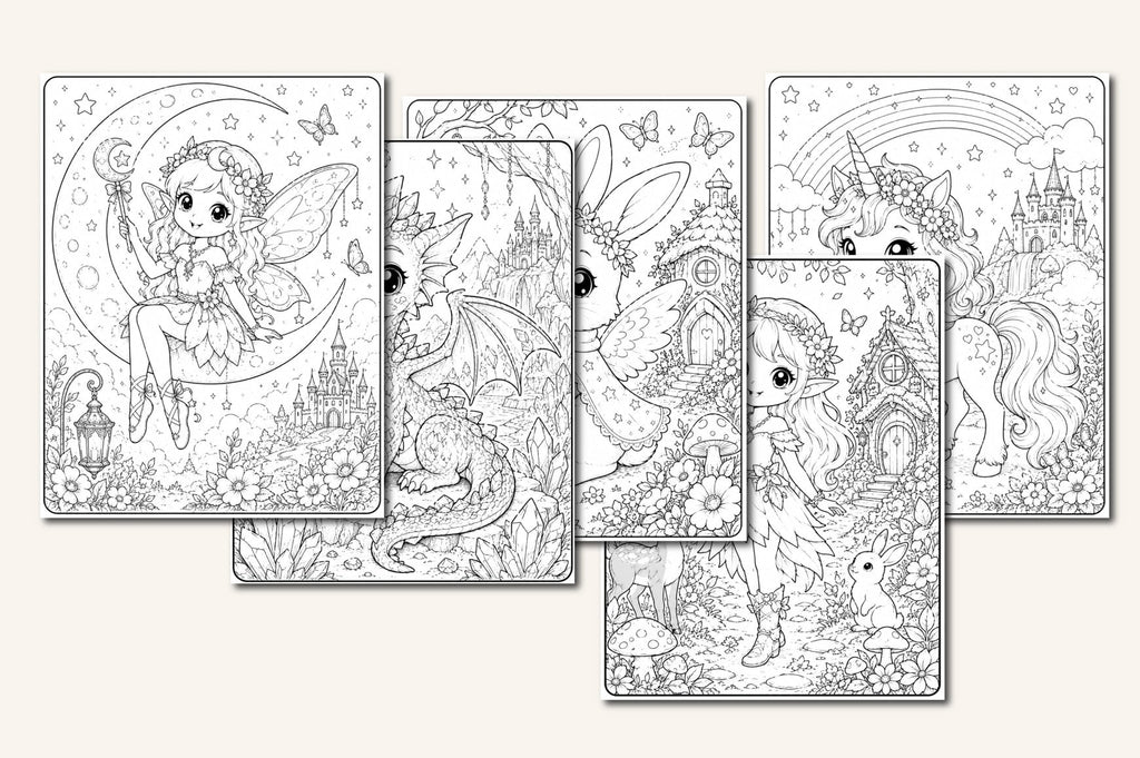 Magical Creatures Coloring Book