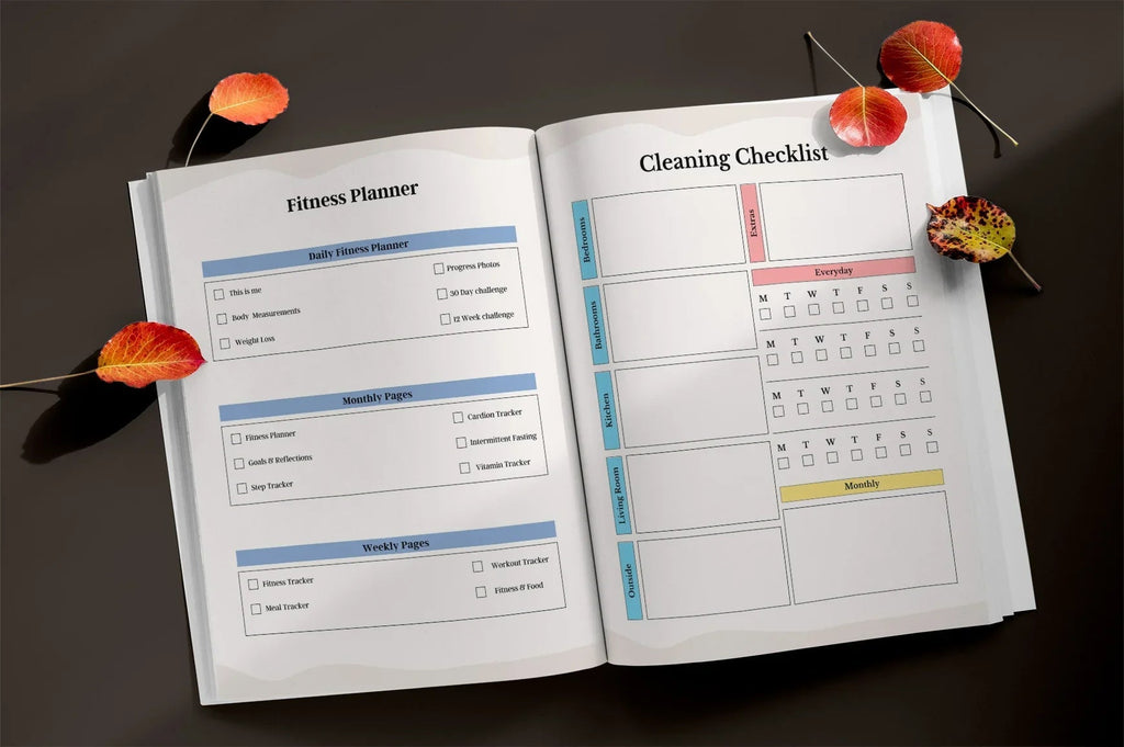ADHD Planner Bundle organization and goal setting planner pages