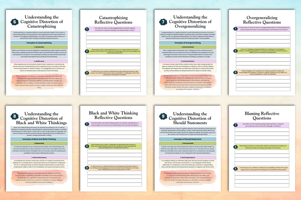 Cognitive Distortions Workbook for Personal Growth