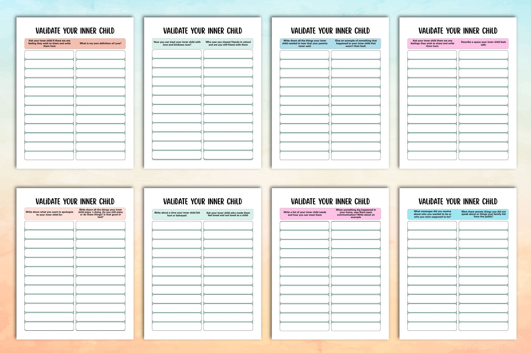 Inner Child Workbook for Personal Growth