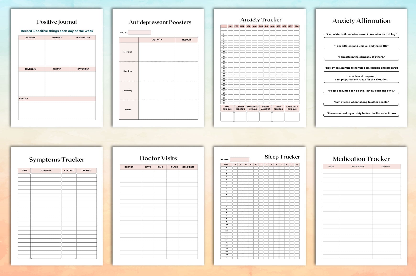 Mental Self Care Workbook for Personal Growth