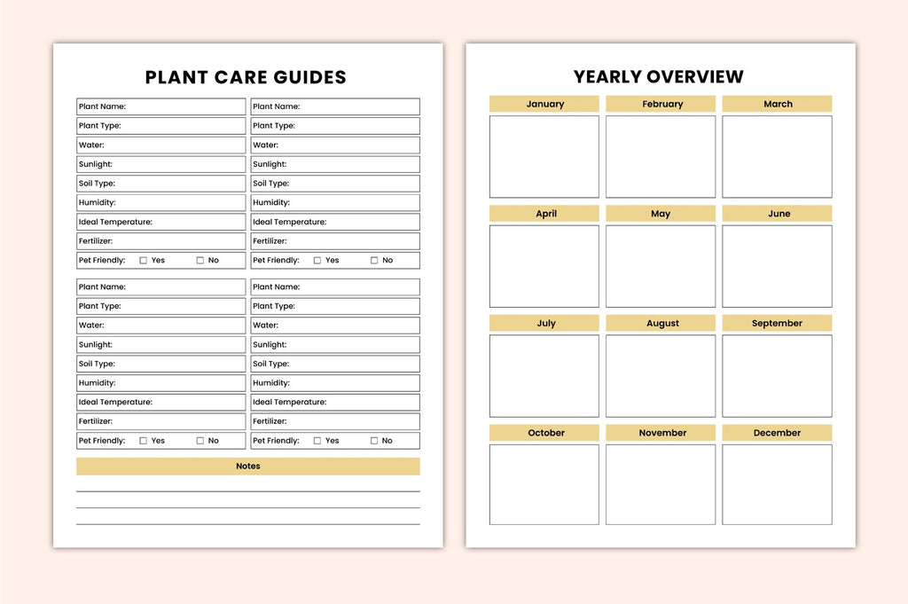 Plant Care Gardening Journal