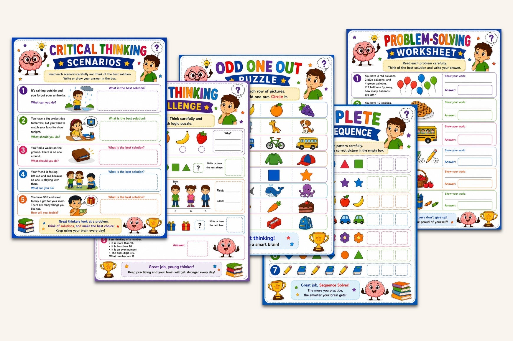 Brain Training For Kids Workbook