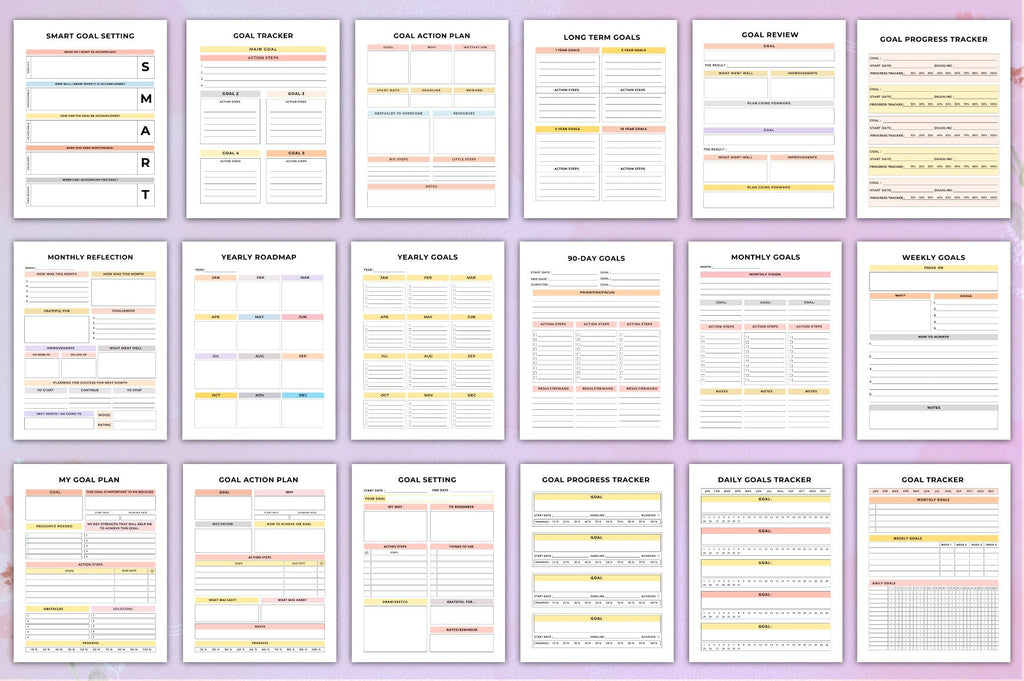 Goal Setting Motivation Planner