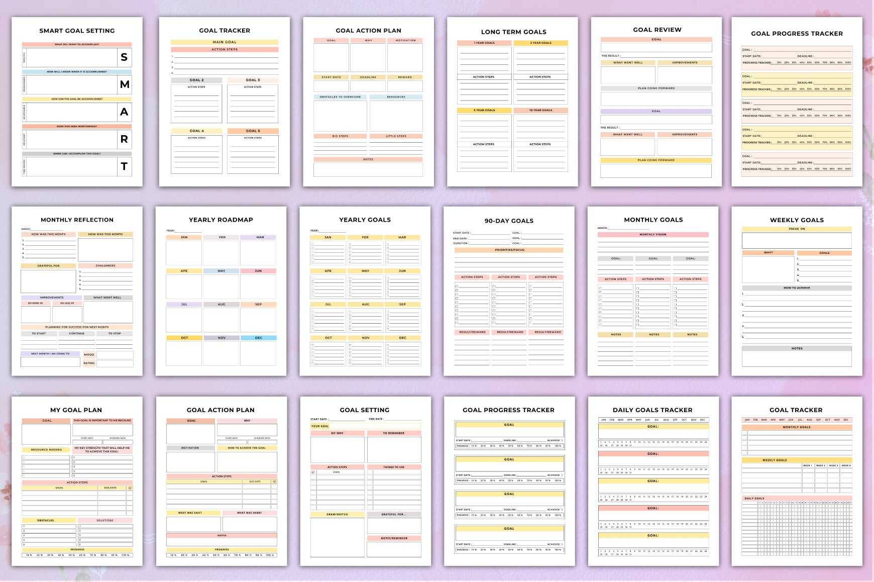 Goal Setting Motivation Planner