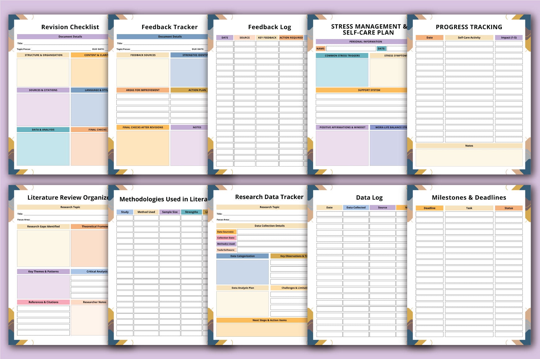 Dissertation Planning Toolkit Planner