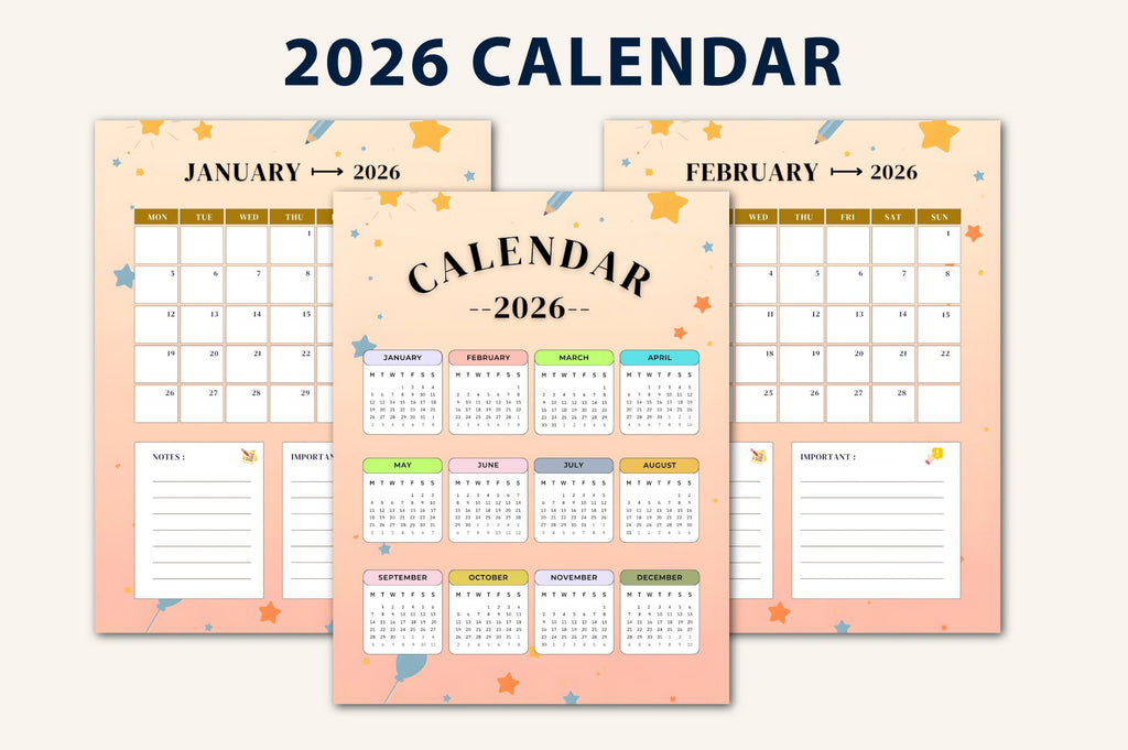 Yearly Activities Kids Planner