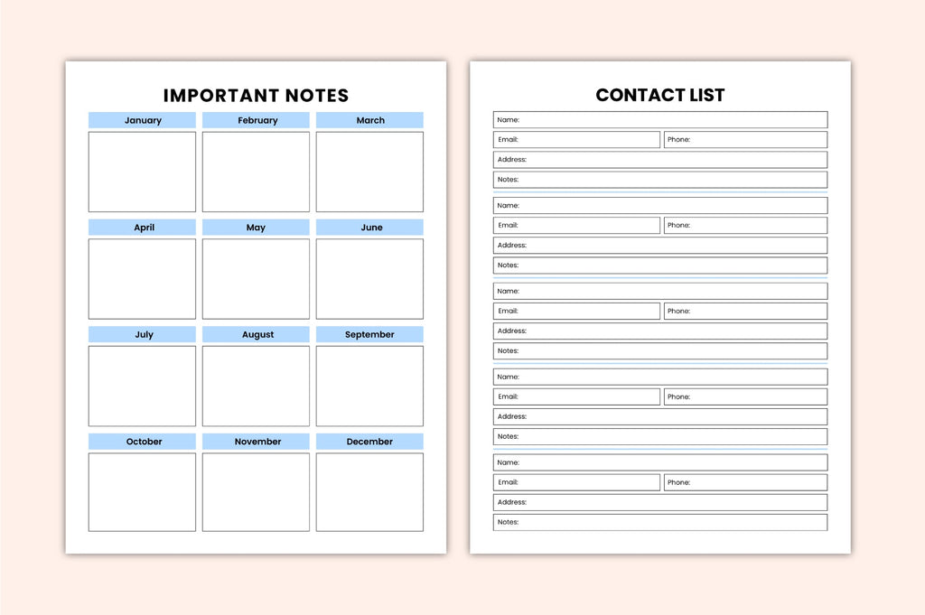 ADHD Productivity Journal printable PDF daily journal