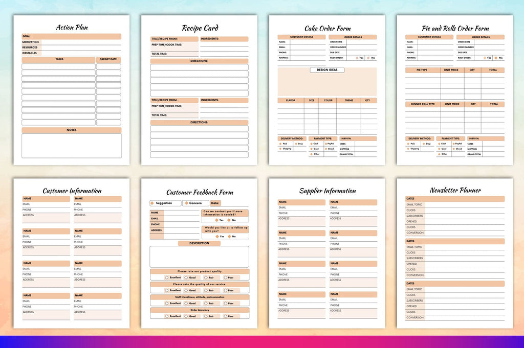 Bakery Business Planner Template