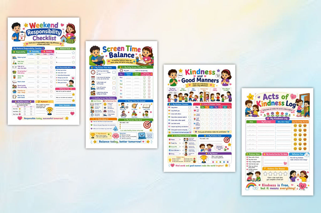 Kids Daily Routine Responsibility Workbook