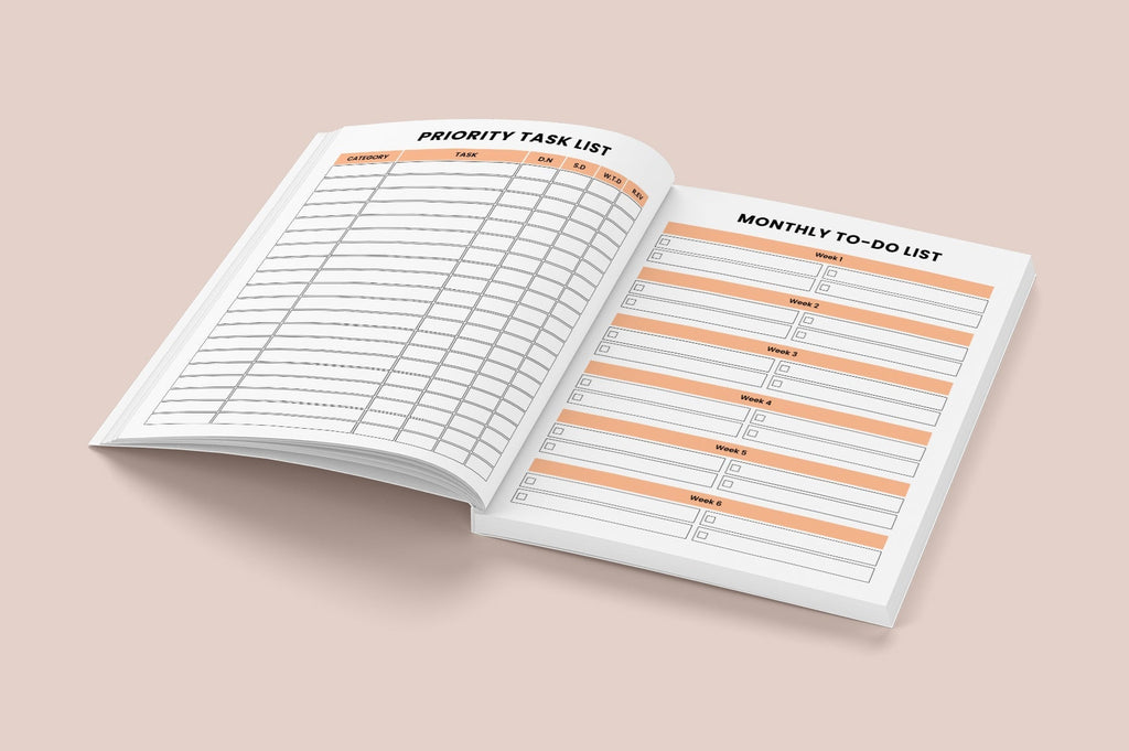 ADHD Focus Productivity Journal printable planning and reflection journal