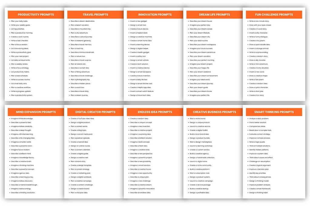 Brilliant Ideas Prompts