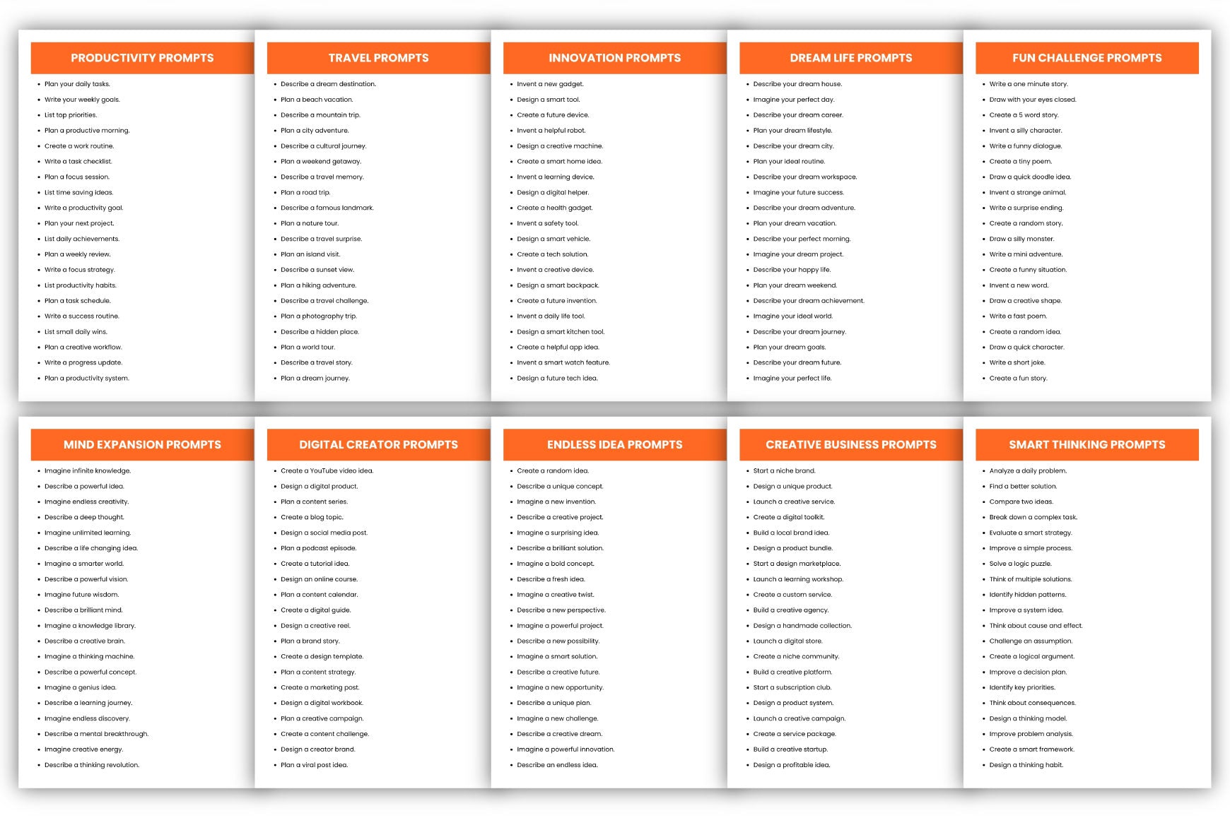 Brilliant Ideas Prompts