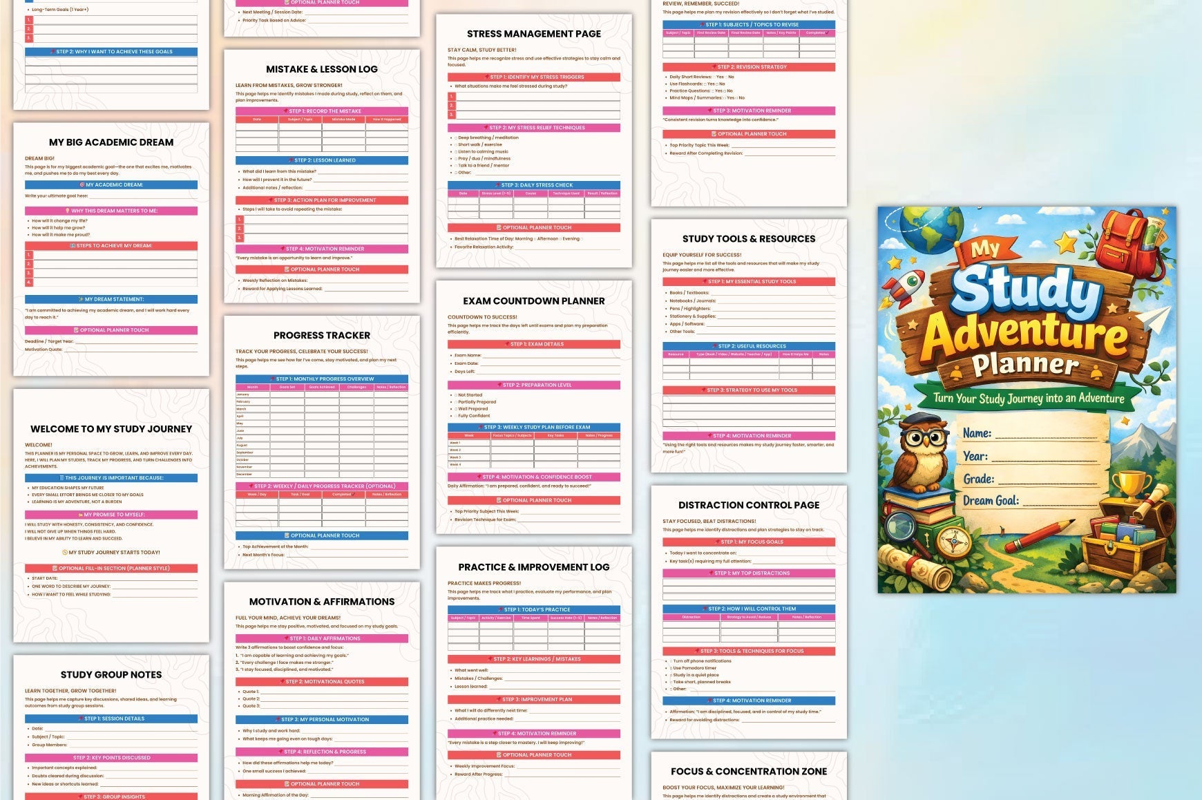 Study Adventure Planner