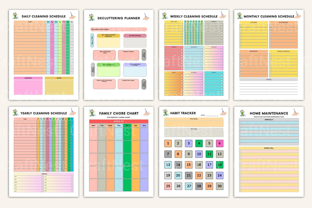 ADHD Cleaning Tips and Strategies decluttering workbook preview
