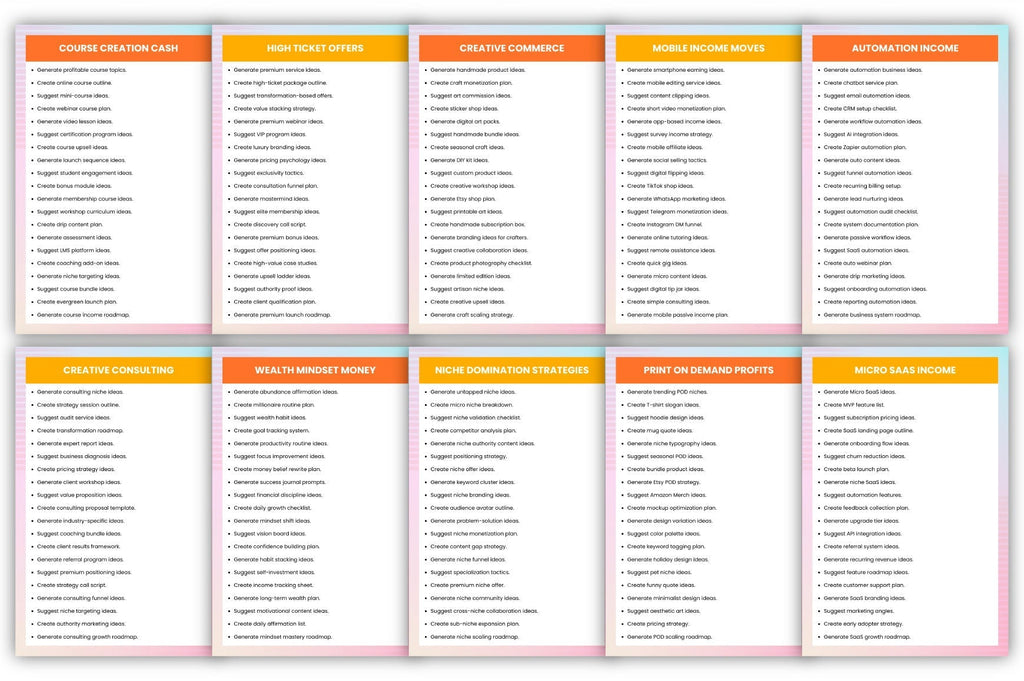 Creative Earn Prompts
