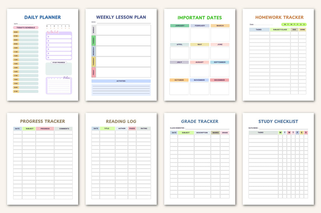School Year For Kids Planner