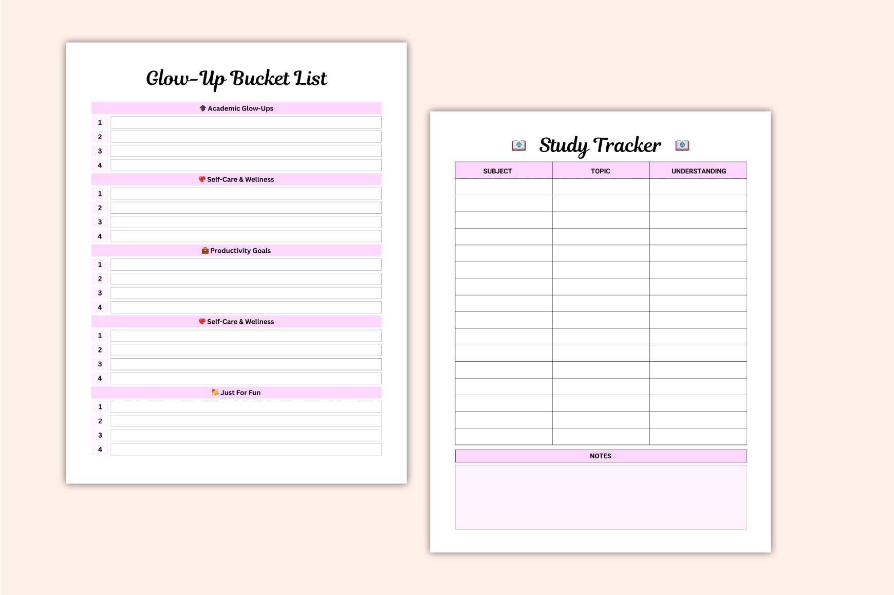 Study Success Makeover Planner