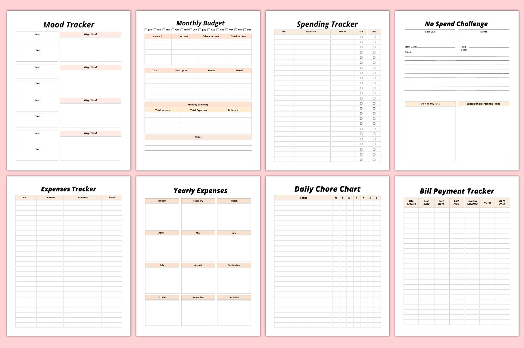 ADHD Productivity Planner with weekly planning and organization pages