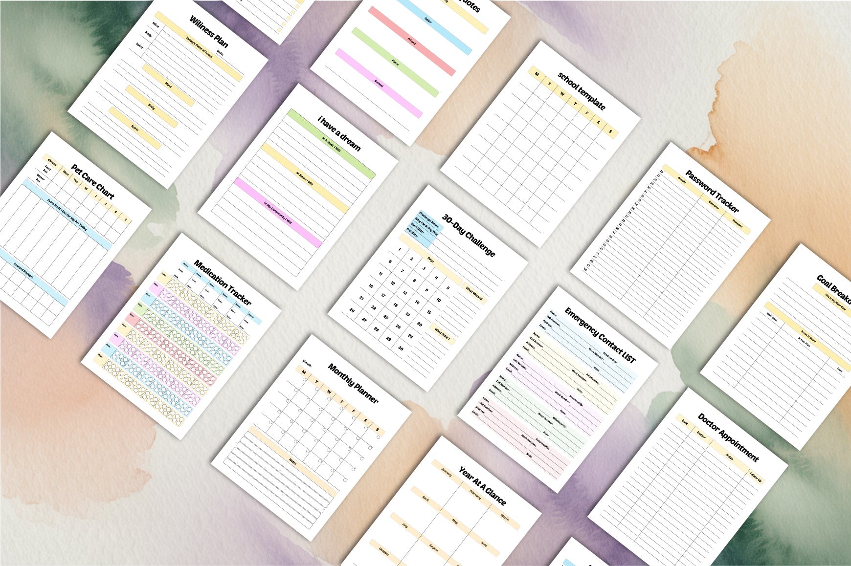 ADHD Planner for Kids Printable Pages